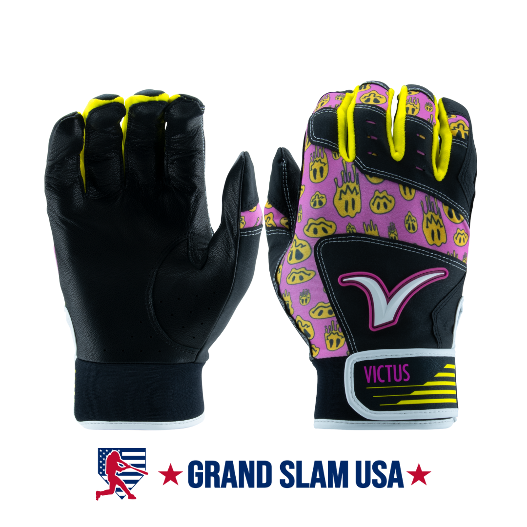 Victus M.O.G Youth Batting Gloves- Black/Yellow