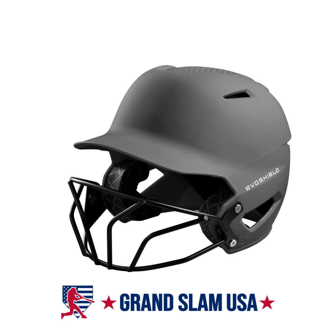 EvoShield XVT 2.0 Matte Softball Helmet w/FaceMask-Charcoal