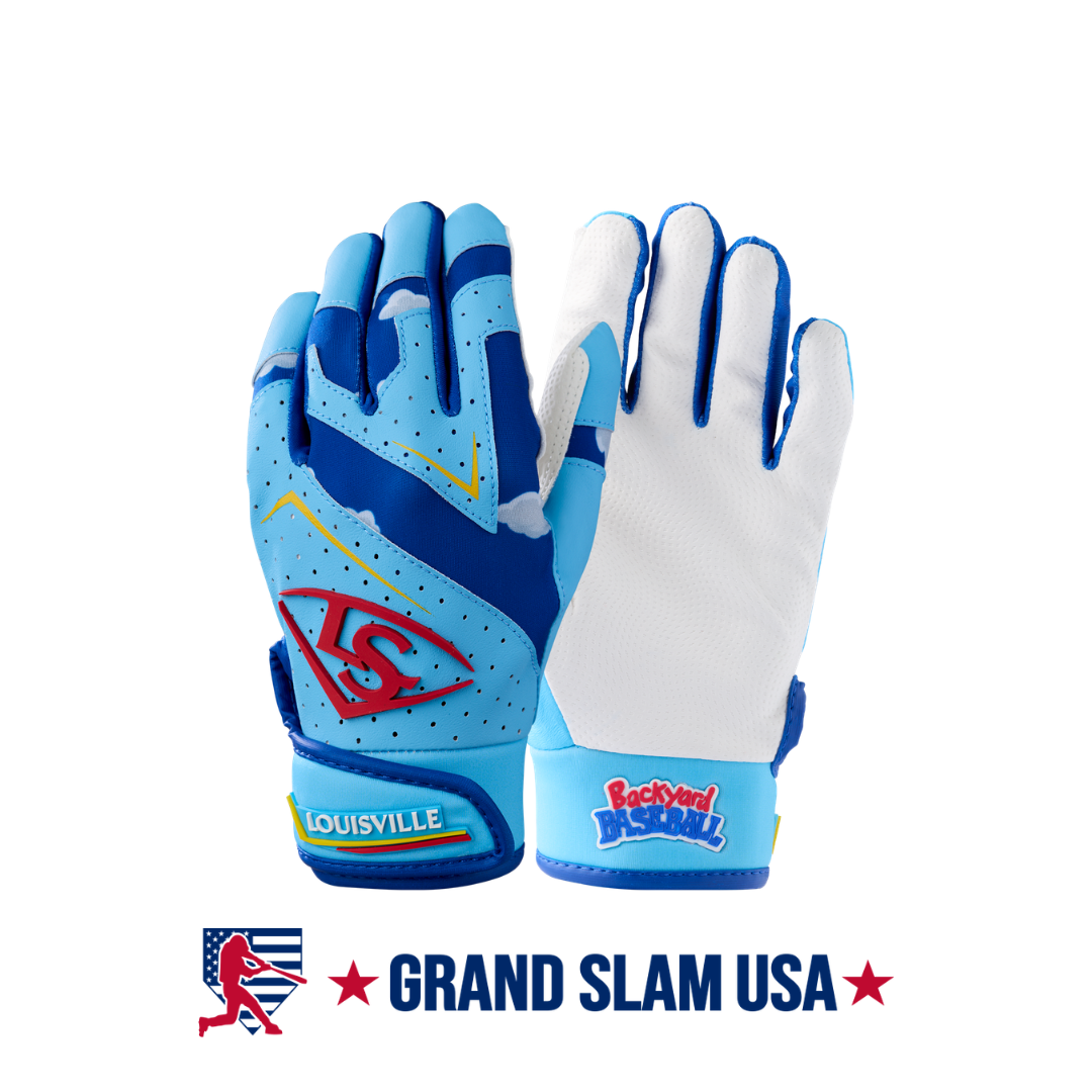 Louisville Slugger Backyard Baseball "Clouds" Genuine Youth Batting Gloves