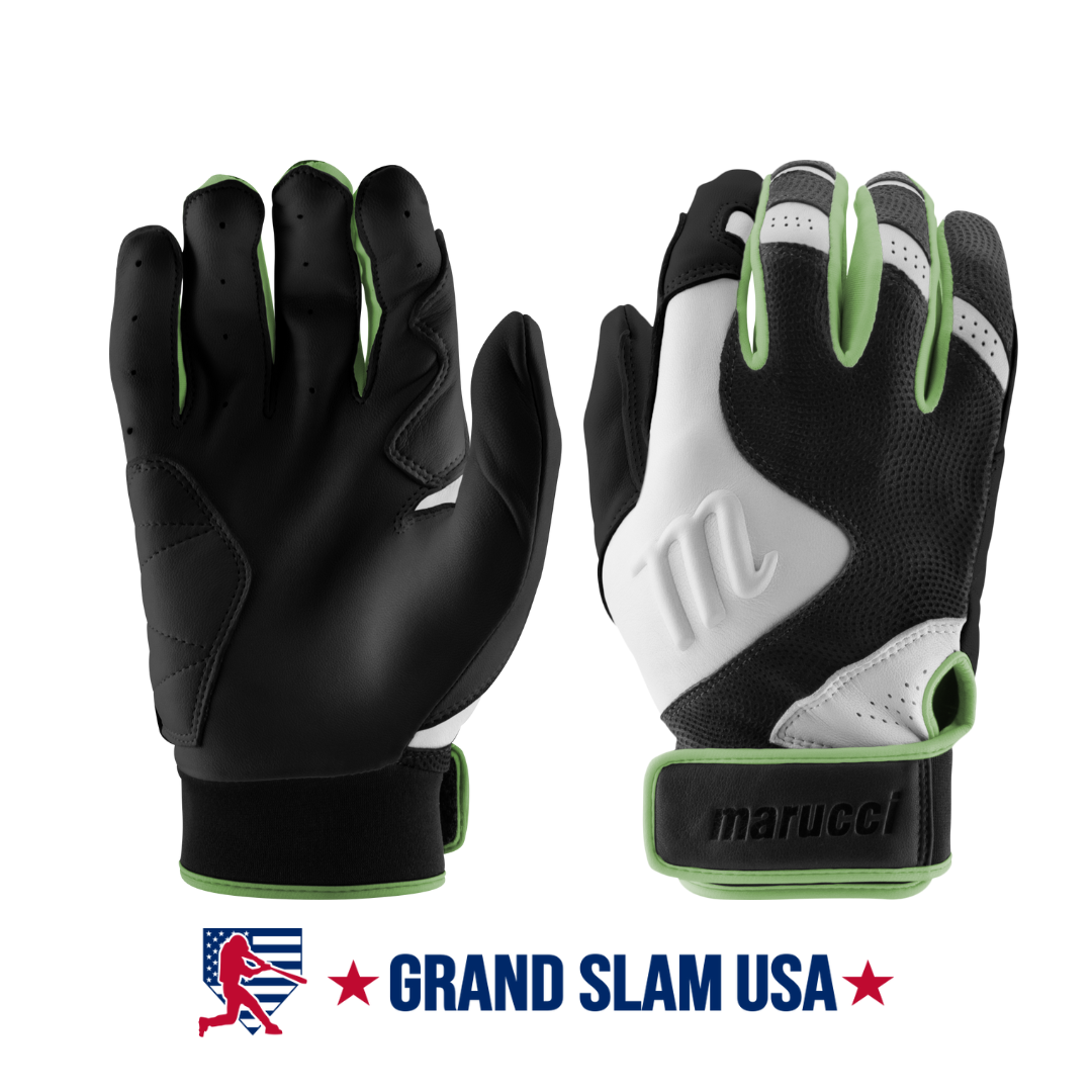 Marucci Adult Luxe Pro Batting Gloves-Black/White