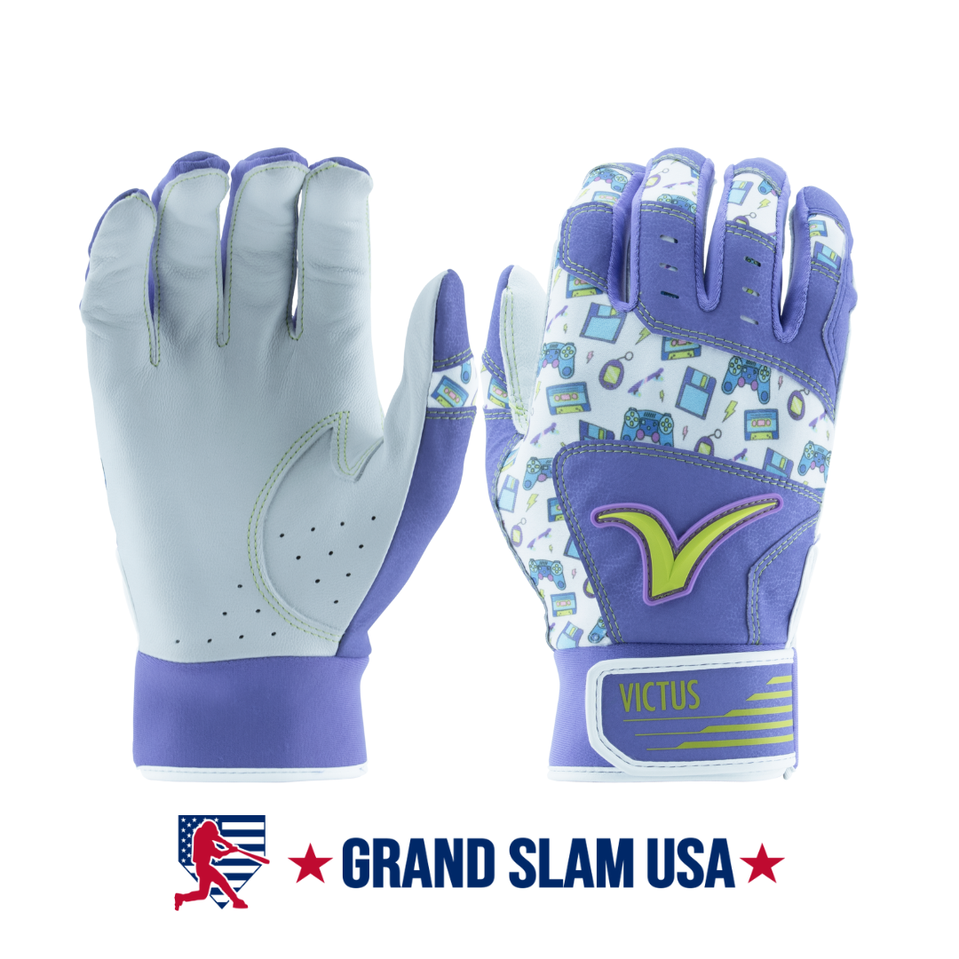 Victus M.O.G Youth Batting Gloves- Purple/Neon Green