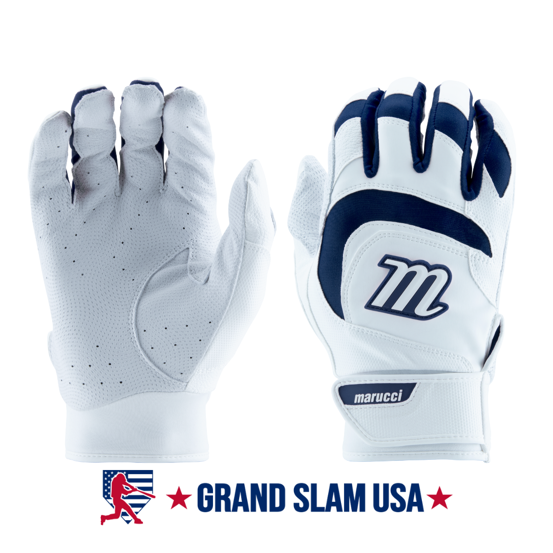 Marucci Adult Signature Batting Gloves V4 White/Navy