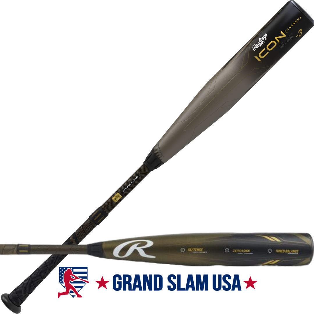 2023 RAWLINGS ICON BBCOR -3 BASEBALL BAT | Grand Slam USA