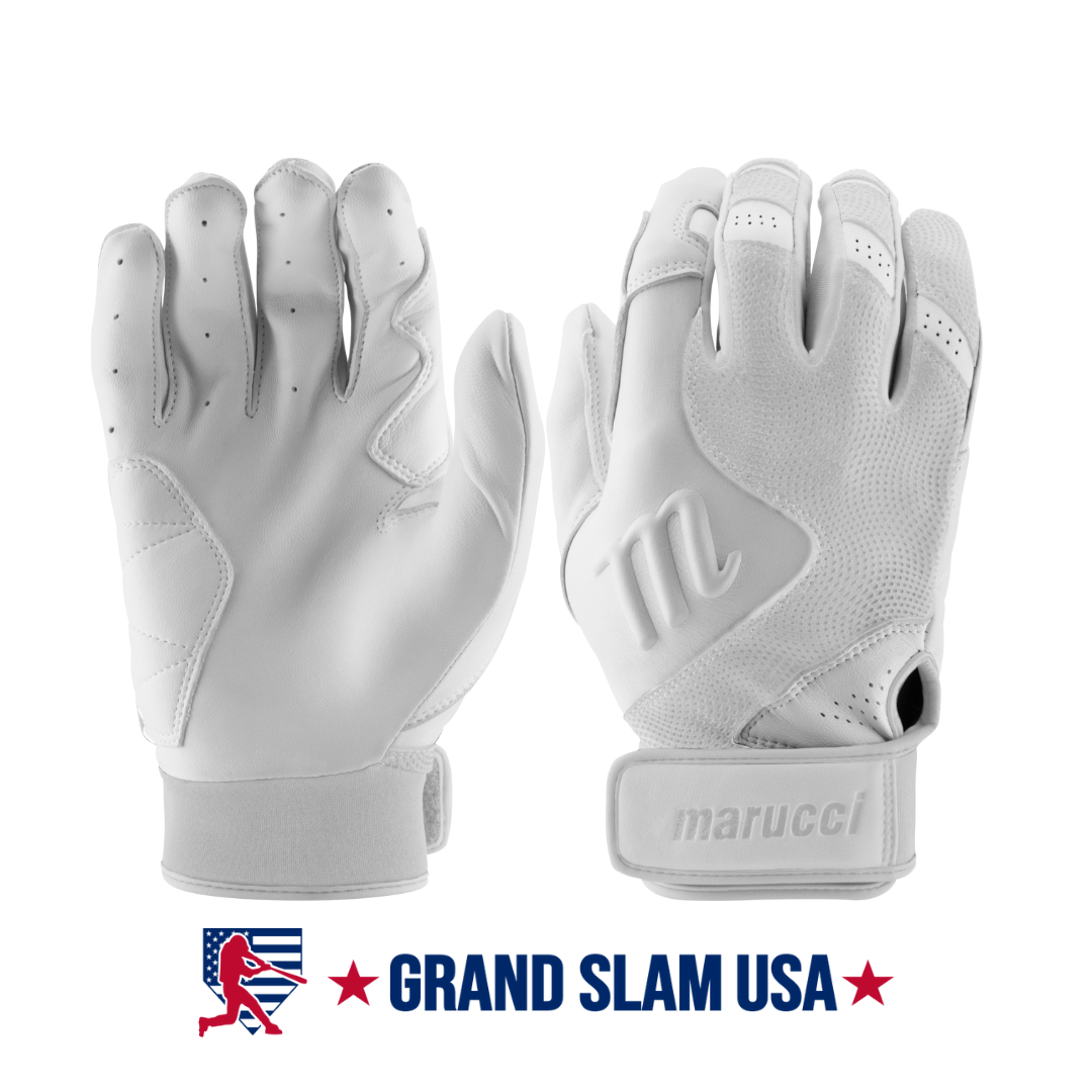 Marucci Adult Luxe Pro Batting Gloves-White