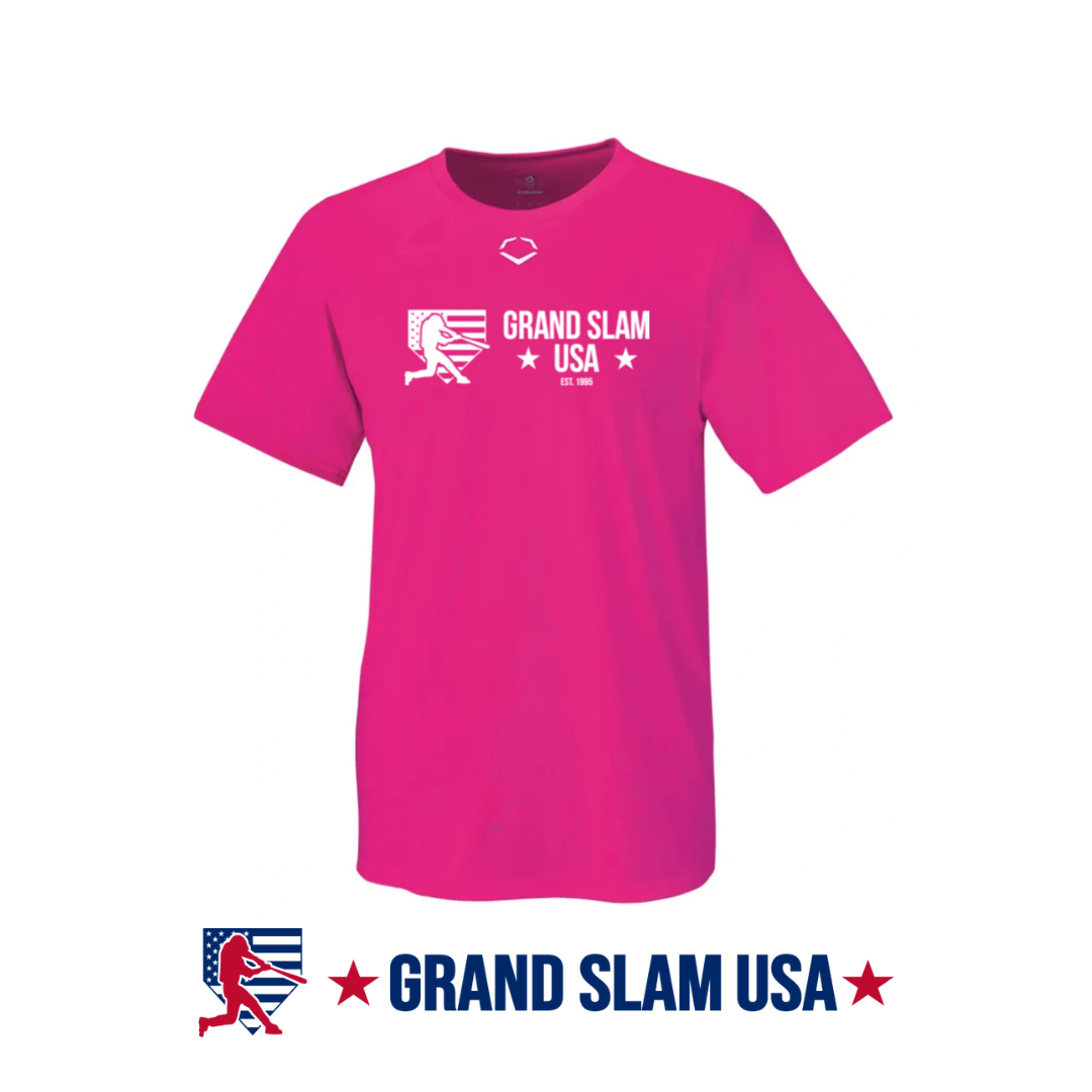 Grand Slam Youth Evoshield Tech Tee-Pink