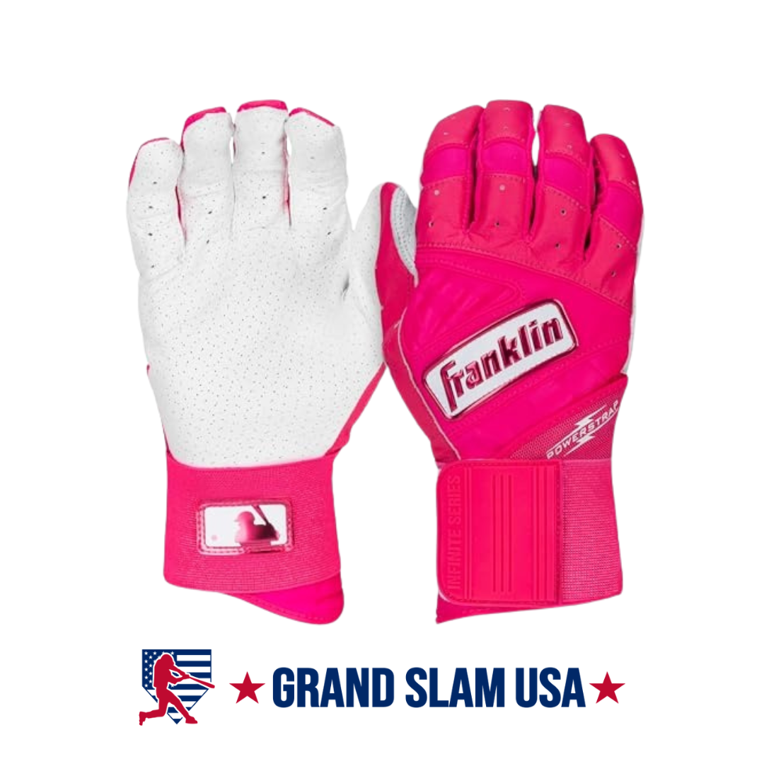 Franklin Youth Powerstrap Infinite Series Batting Gloves-Pink