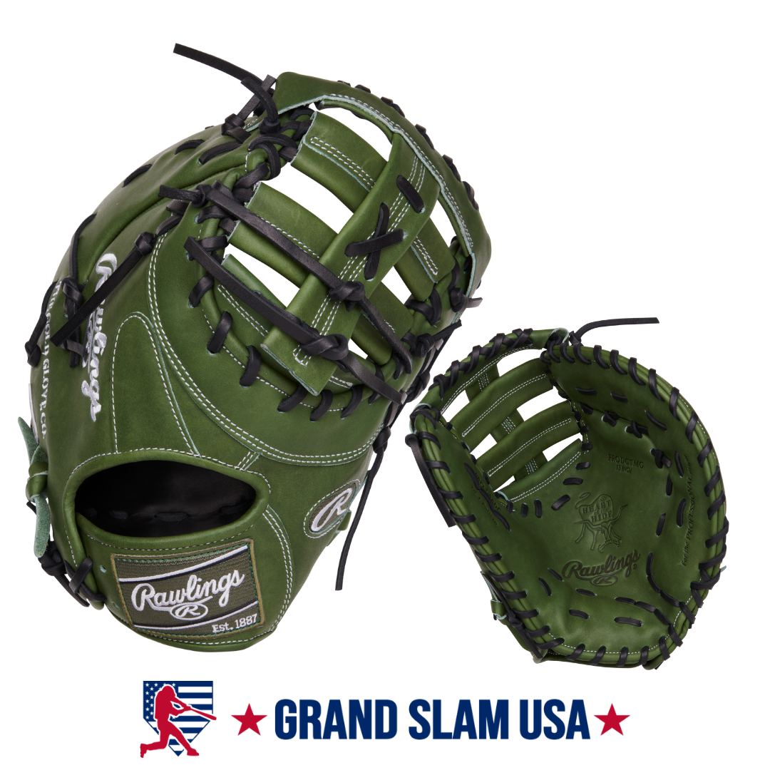 Rawlings Heart of the Hide Military Green Edition First Base 13