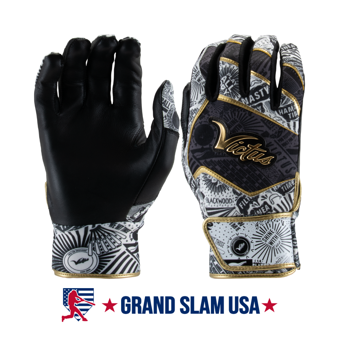 Victus The Nox Adult Batting Gloves-Black/Gold