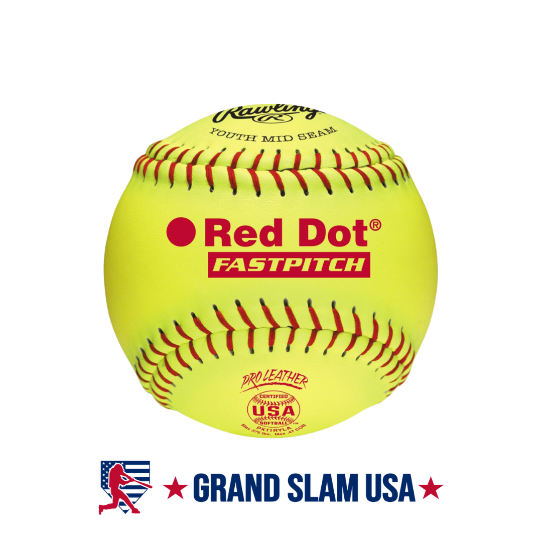 Rawlings ASA Red Dot Pro Leather 12in. Dozen FP Softballs