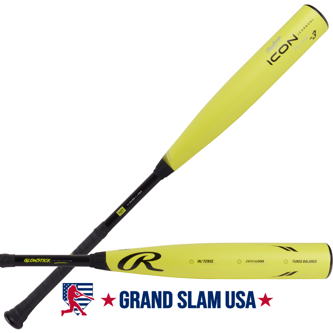 2023 RAWLINGS ICON BBCOR -3 BASEBALL BAT | Grand Slam USA