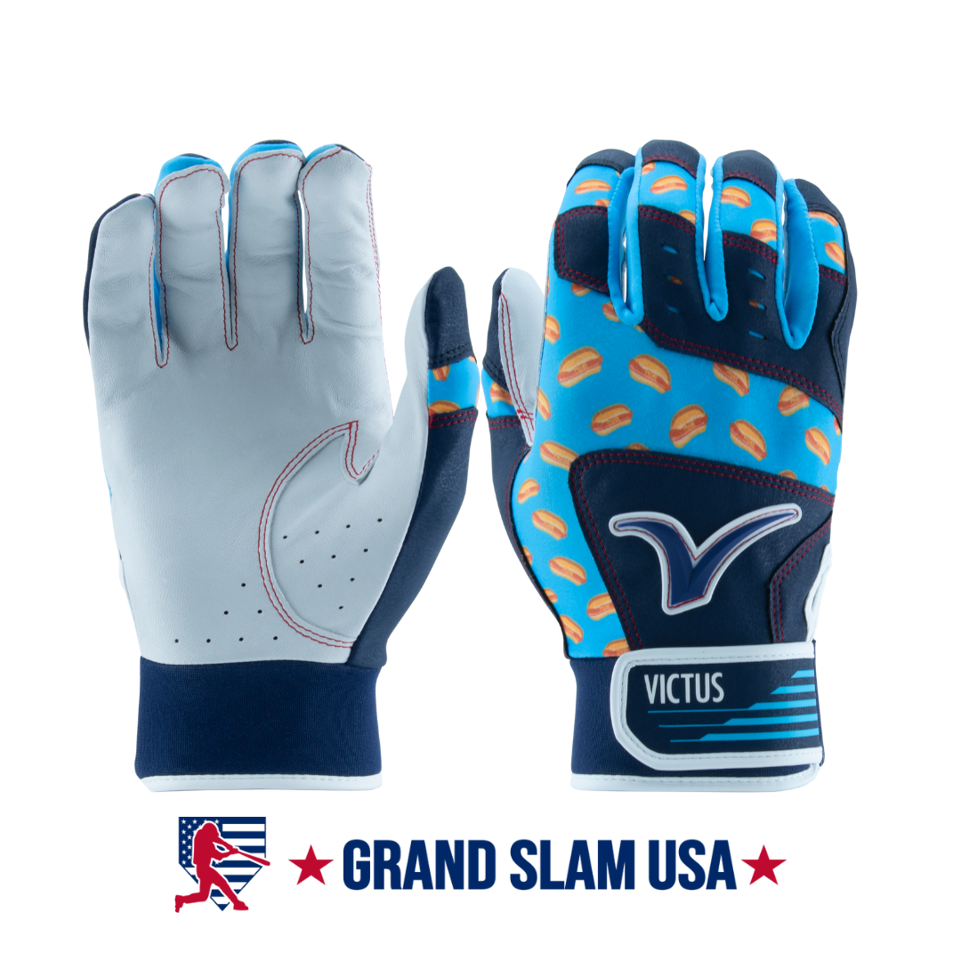 Victus M.O.G Youth Batting Gloves- Royal Blue/Columbia Blue